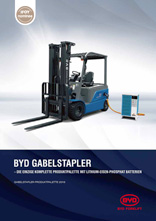 BYD Elektro Gabelstapler Produktpalette ECB16-18-20-25-35 Datenblatt PDF-Download