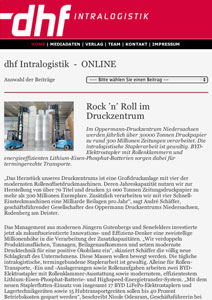 www.dhf-magazin.com Webseite: Rock'n'Roll im Druckzentrum. BYD Elektrostapler-Flotte von GSK bei Oppermann.